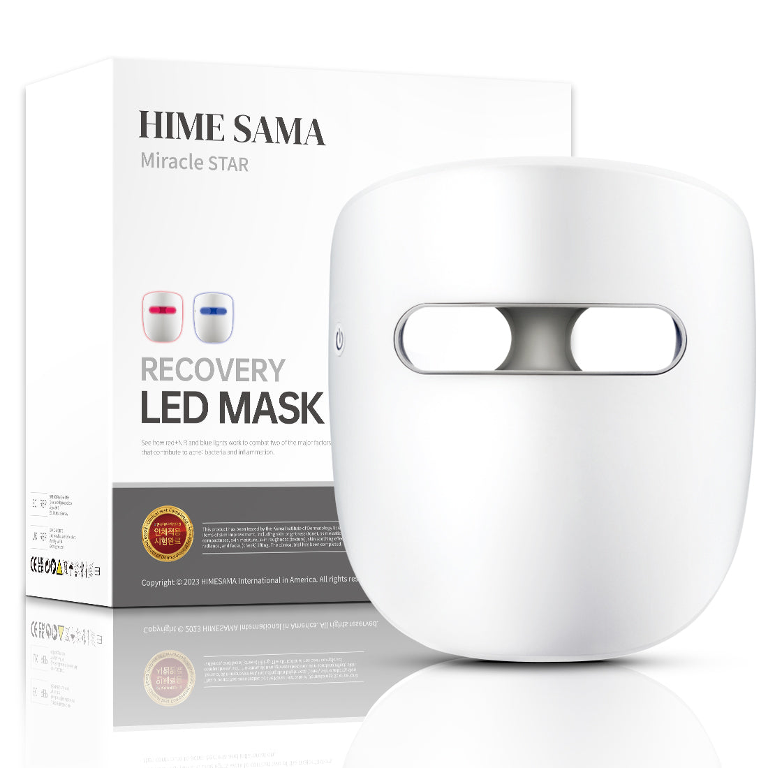 Led Face Mask Light Therapy, Infrared/Red Blue Light for Face Skin Rejuvenation