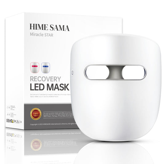 Led Face Mask Light Therapy, Infrared/Red Blue Light for Face Skin Rejuvenation